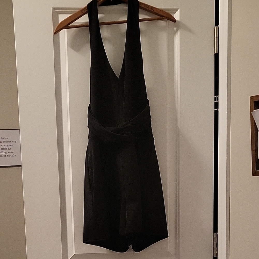 Guess Black V-Neck Romper